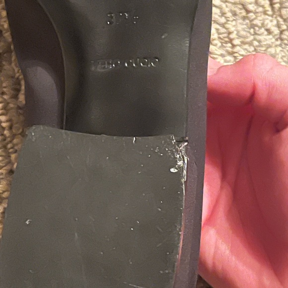 Prada Y2K Vintage Nylon Loafers Acrylic Link Design Block Heel 37.5 EU 7.5 US - Picture 11 of 13